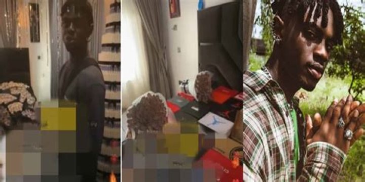 
BBNaija Fans Present Raw Cash, A Cheque, Studio Equipment, And Other Exotic Items To Naija Bryann On His Birthday. 