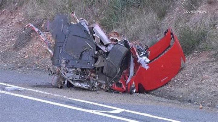 California Ferrari splits in half in crash that kills 1