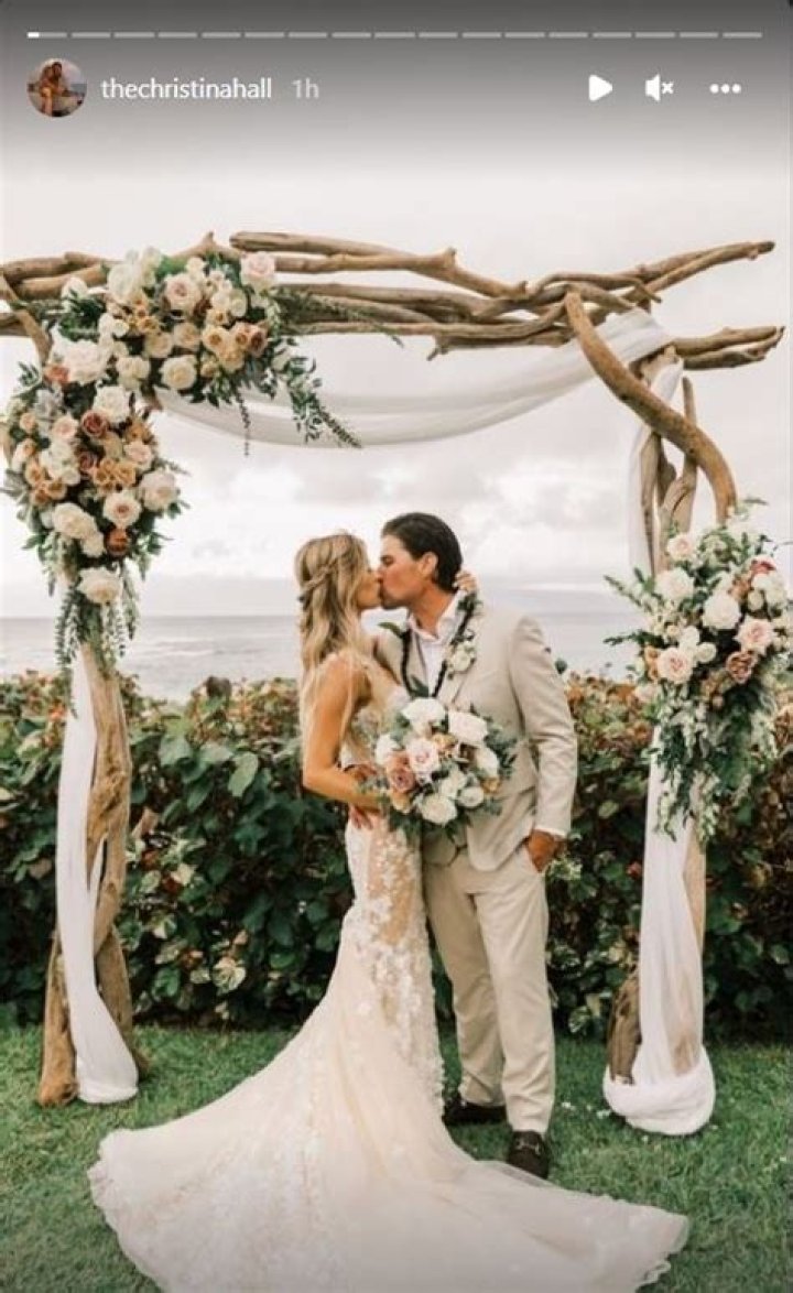 
Christina Hall And Husband Josh Hall Share Sweet Snapshots From Wedding Ceremony In Maui 