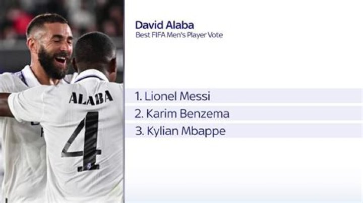 
David Alaba responds to online abuse over voting for Lionel Messi and not Real Madrid teammate Karim Benzema at FIFA Best Awards 
