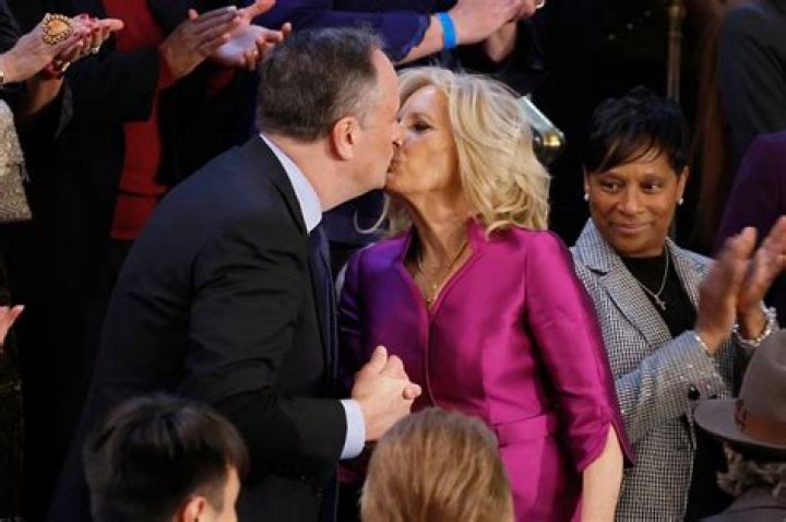 
“Definitely weird”: Jill Biden and Doug Emhoff kiss at State of the Union leaves internet bewildered 