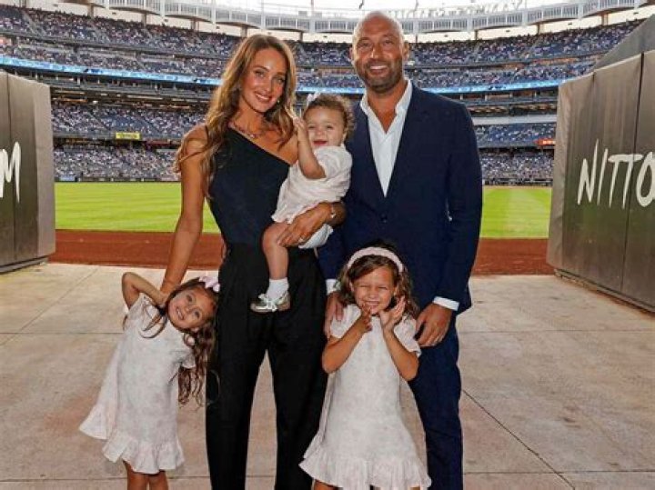 
Derek Jeter family: Wife Hannah, children Bella Raine, Story Grey, River Rose and Kaius Green 