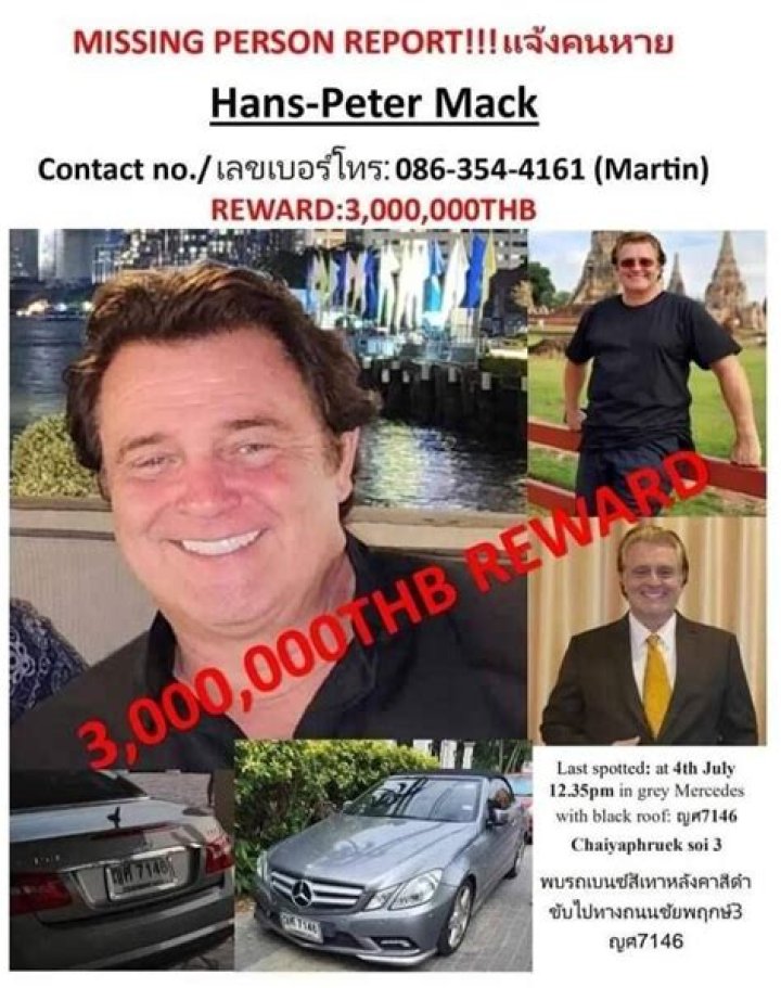 
Hans Peter Walter Mack: German businessman found dead in Thailand freezer was arrested in 2018 over alleged child sex trafficking 