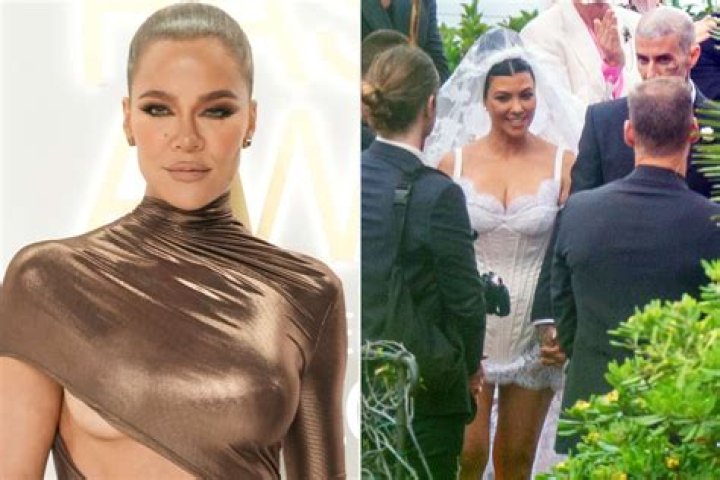 
Khloé Kardashian Shades Sister Kourtney’s Wedding Dress: ‘It Was Fine’ 