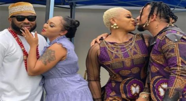 
“Marry Him It’s Worth It”, Uche Ogbodo, Others React As Destiny Etiko’s Fan Tattoos Her Full Name On His Hand 