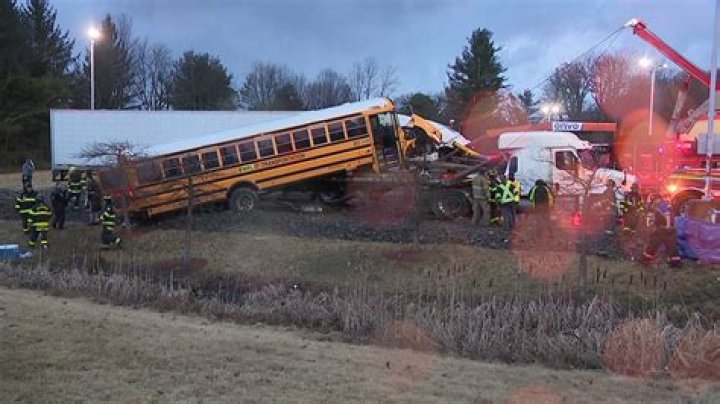 
Nebraska school bus crash injures 11 children after it collides with semi-trailer truck 