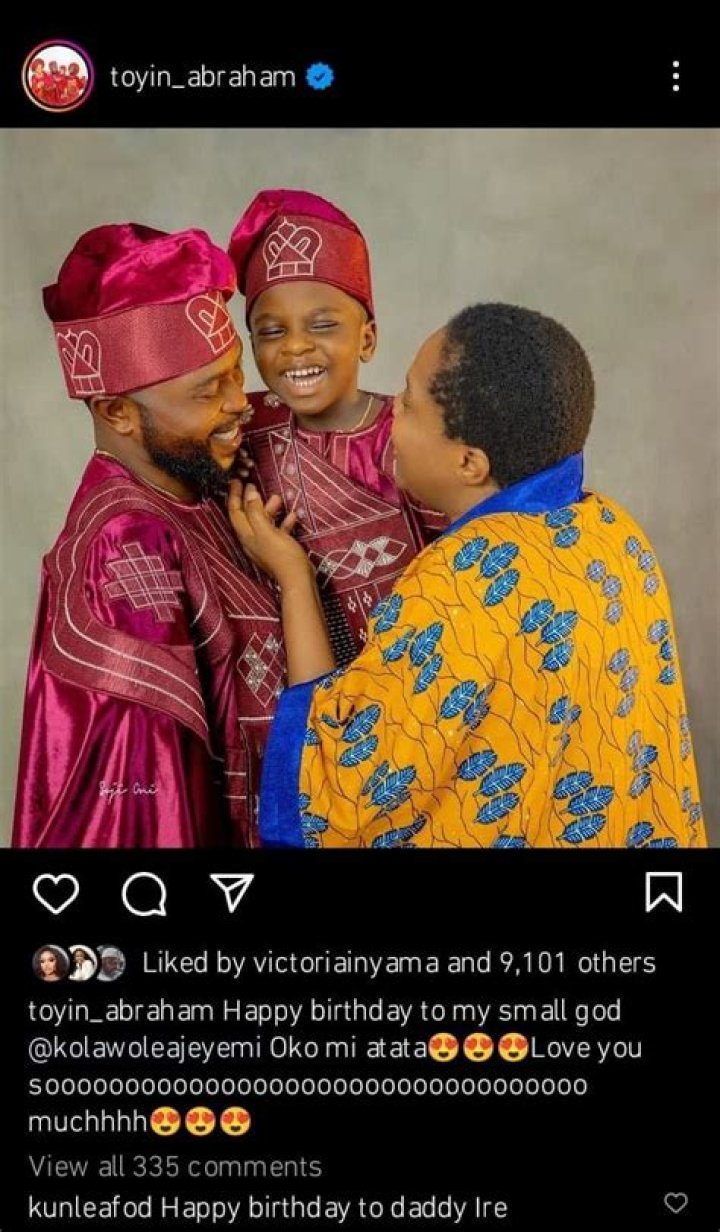 
Reactions As Toyin Abraham’s Husband Kolawole Ajeyemi Celebrate His First Daughter’s 18th Birthday 