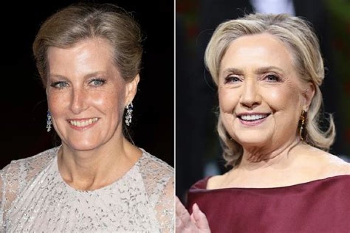 
Sophie, Countess of Wessex Appears at Georgetown University to Receive Award from Hillary Clinton 