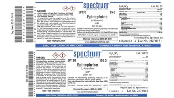 
Spectrum Epinephrine Bulk API Powder recall: Reason, lots affected, and all you need to know 