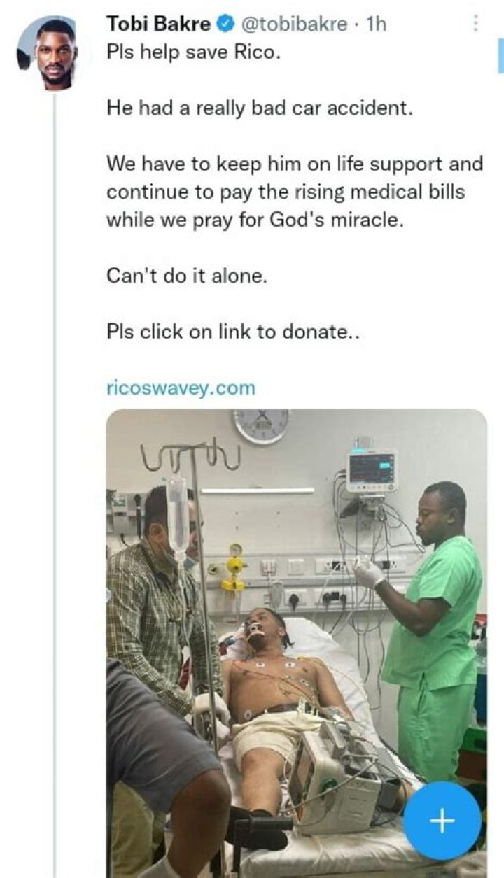 
Tobi Bakre Pleads For Donations To Help Rico Swavey’s Critical Condition 