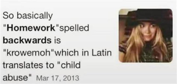 What Does “Homework Spelled Backwards” Mean? Krowemoh Meaning In Latin