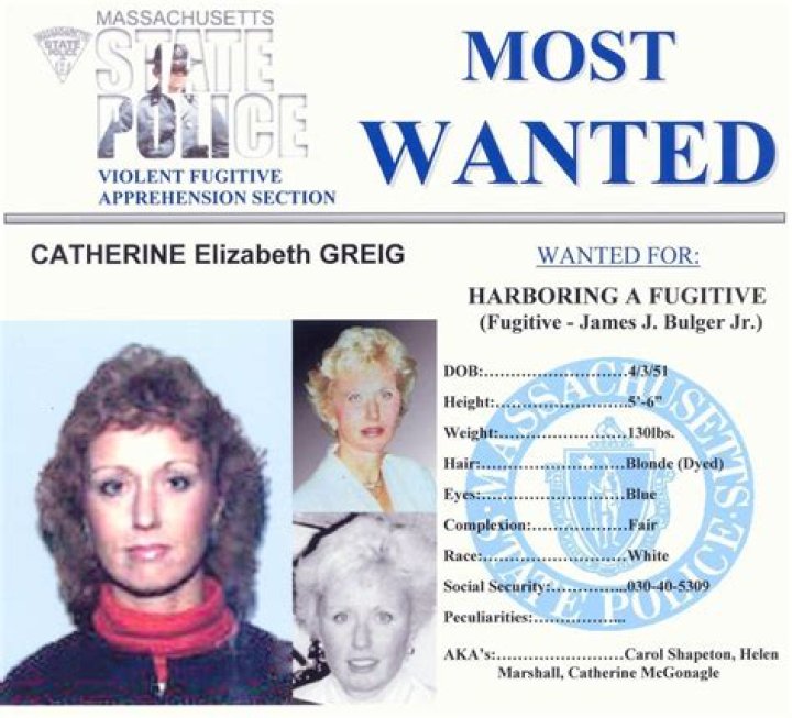 Where Is Catherine Greig Today? Update On Whitey Bulger Girlfriend Prison Time