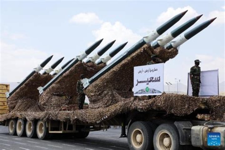 
Yemen’s Houthi militia displays ‘home-made long-range’ missiles 