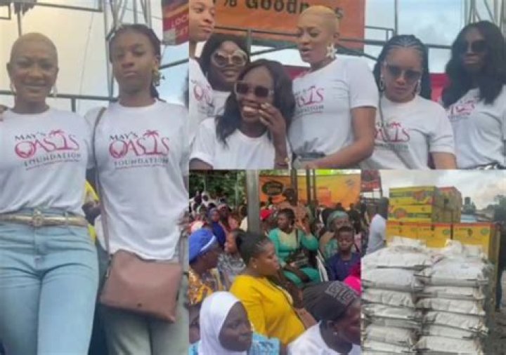 
Yul Edochie Missing As First Wife And Daughter Storm The Streets On Her Birthday For Charity Outreach 